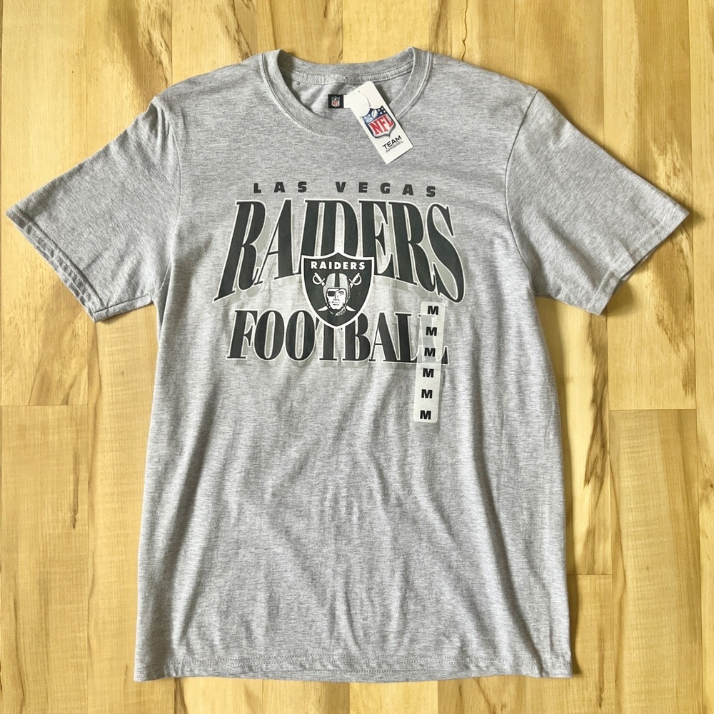 Las Vegas Raiders T-shirt Women's Size M Medium Oversized New NWT Gray Black Tee